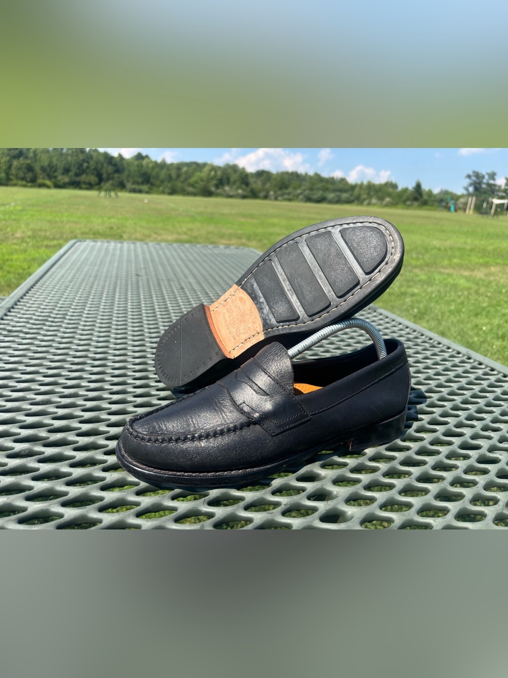 GH Bass Weejuns Parker Dress Shoes Mens Black Leather Penny Loafers Size 8.5D
